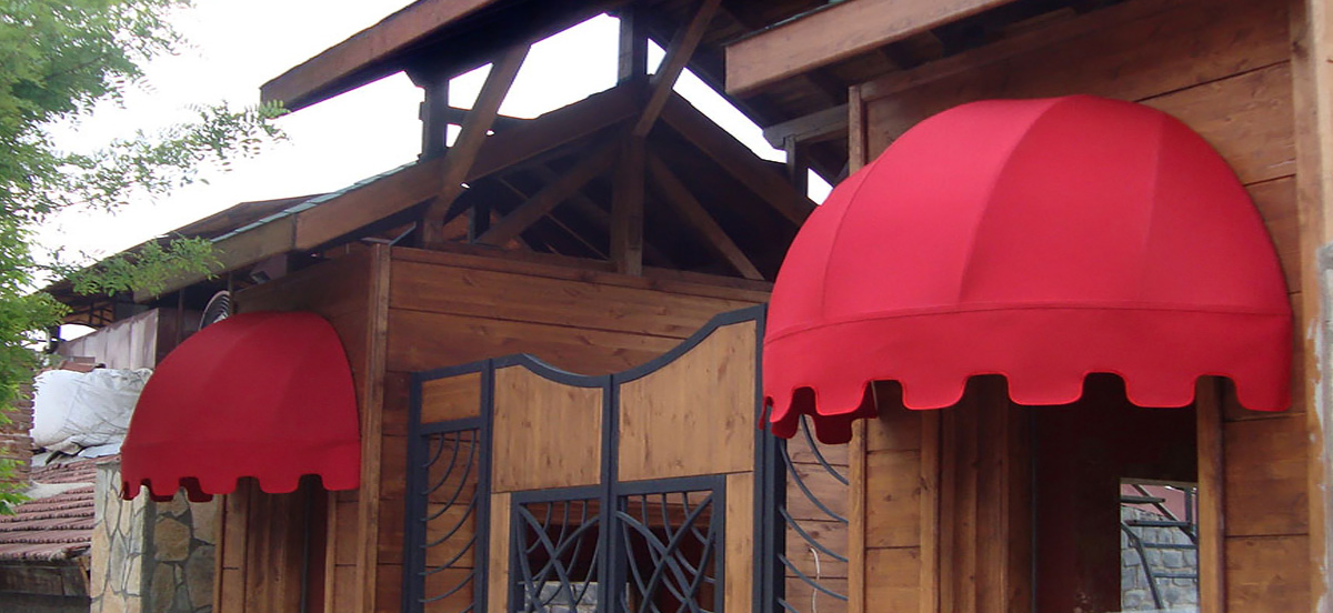 double red awning